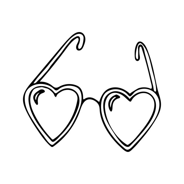 Happy Valentine's Day Single cartoon heart shaped glasses party accessory Soncept valentine