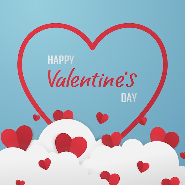 Happy valentine's day template design