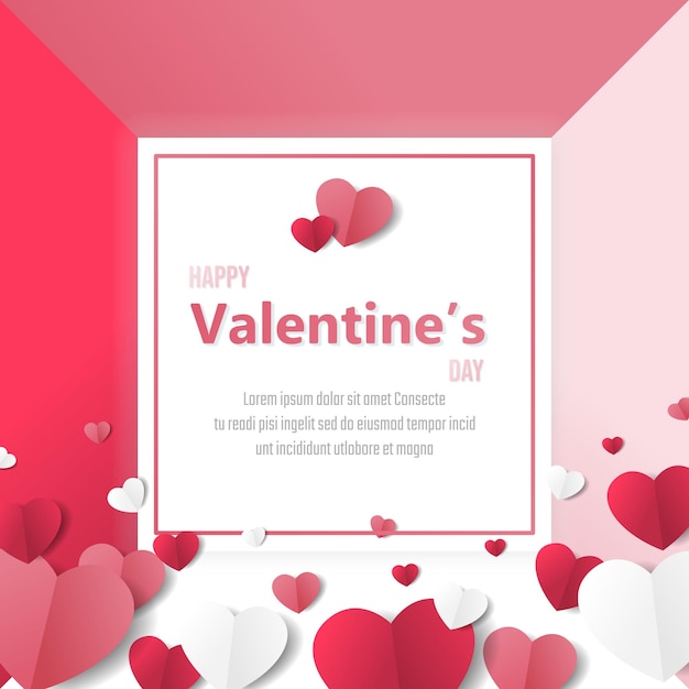 Happy valentine's day template design