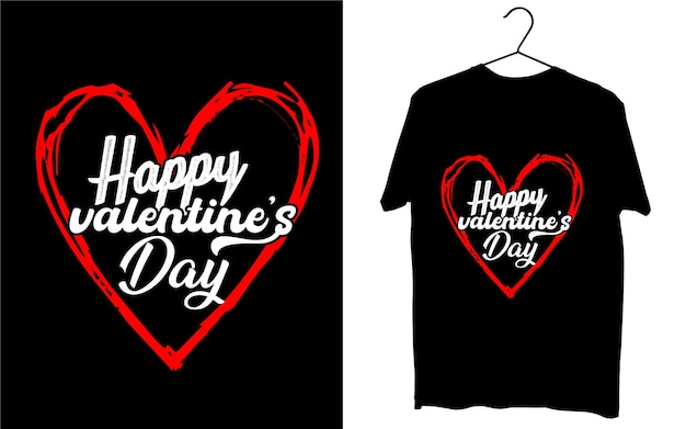 Happy Valentine's Day Typography T shirt design