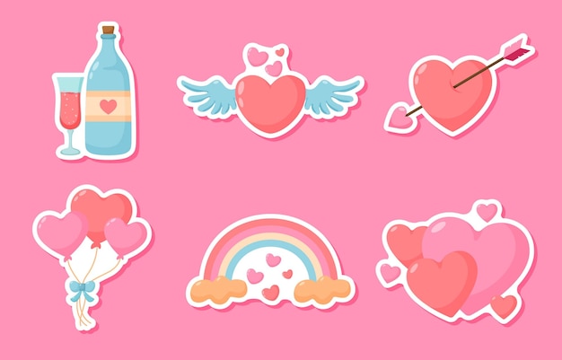 Happy Valentine Sticker Set