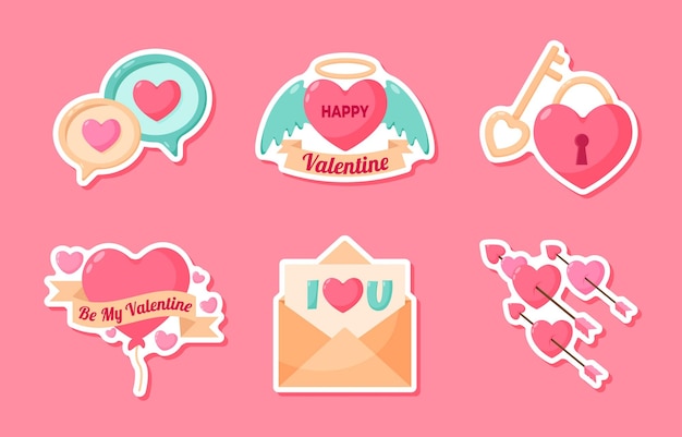 Happy Valentine Sticker Set