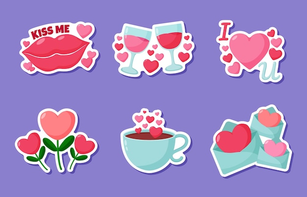 Happy Valentine Sticker Set