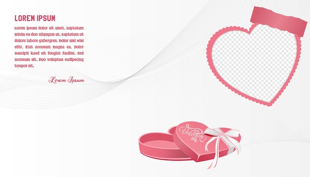 Happy Valentine39s Day february 14 Banner Greeting Card with doff colors and elegant graphic design