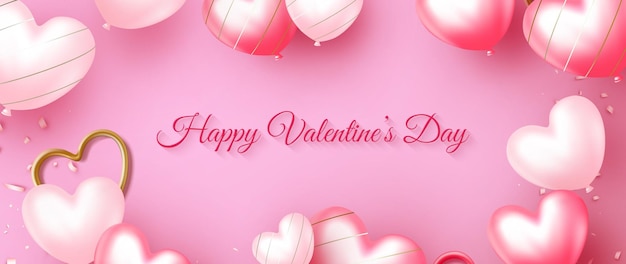 Happy valentine39s day Love greeting background with soft pink shades