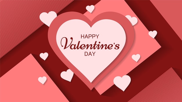 Happy valentines day background vector ilustration