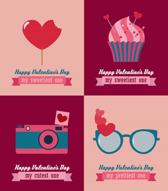 Happy Valentines day greeting cards