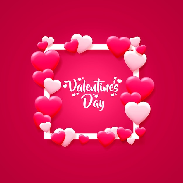 Happy Valentines Day greeting design illustration