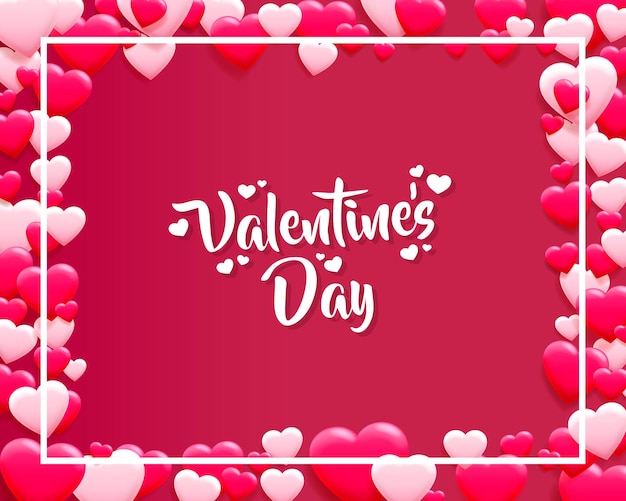 Happy Valentines Day greeting design illustration