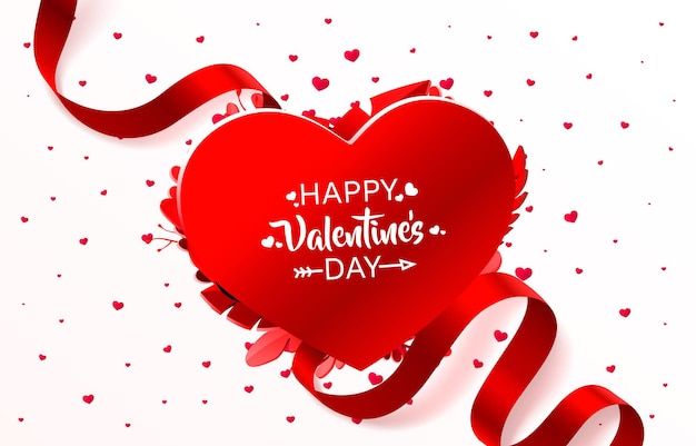 Happy Valentines Day greeting design illustration