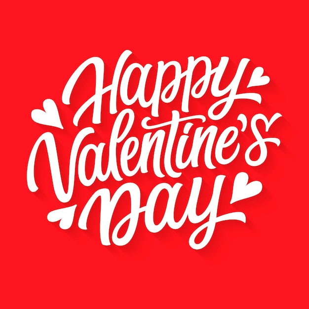 Happy Valentines day Hand lettering