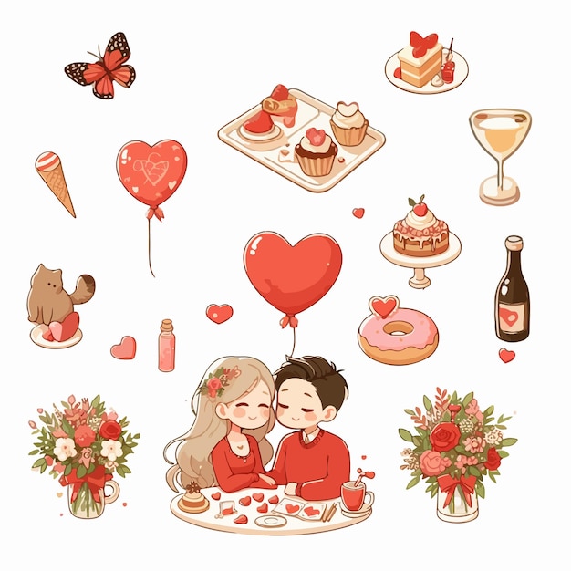 Vector happy valentines day illustration design