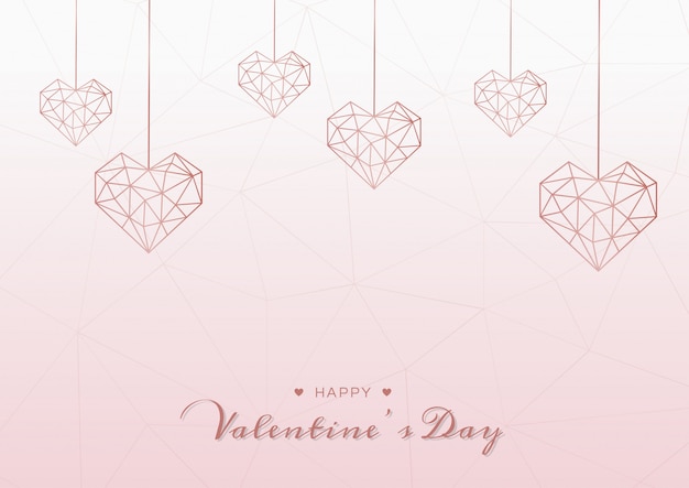 Happy valentines day pink background 