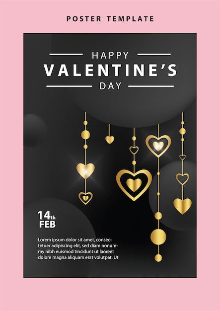 happy valentines day social media poster banner flyer pattern event abstract layout illustration