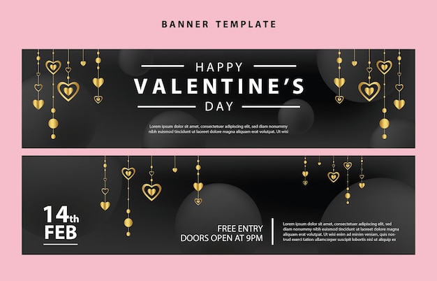 happy valentines day social media poster banner flyer pattern event abstract layout illustration