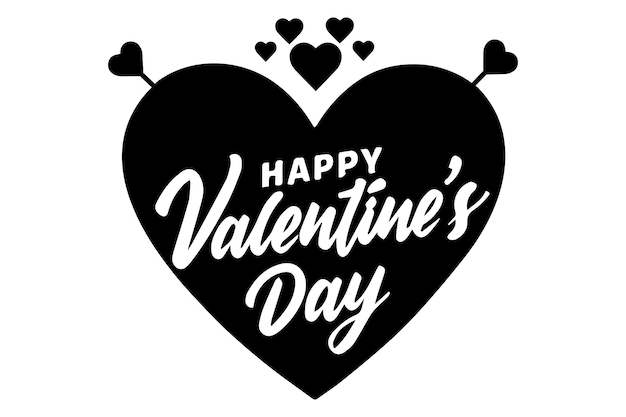 Happy Valentines Day Text Vector illustration