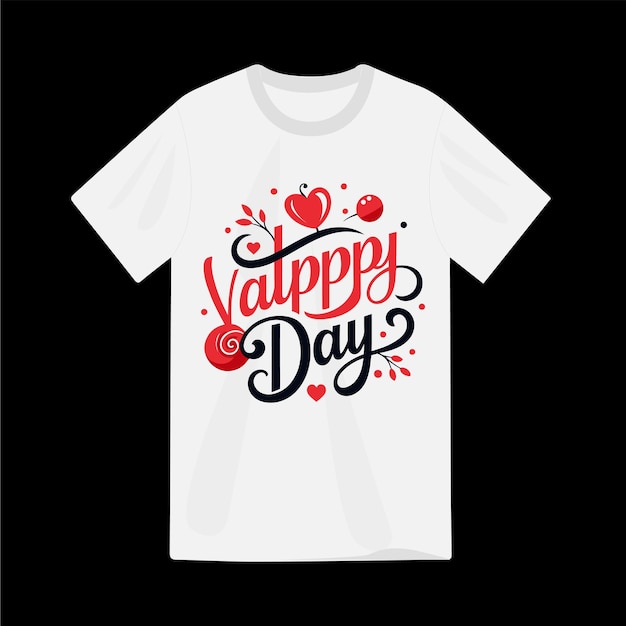 happy valentines day tshirt lettering design