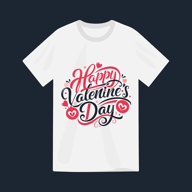 happy valentines day tshirt lettering design