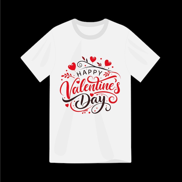 happy valentines day tshirt lettering design