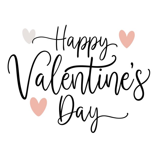 Vector happy valentines day typography vector illustration