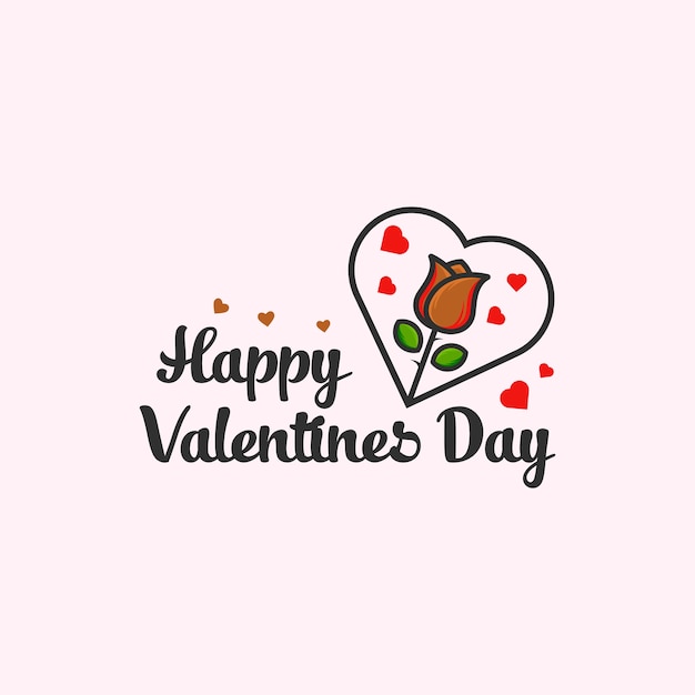 Happy valentines day vector illustration