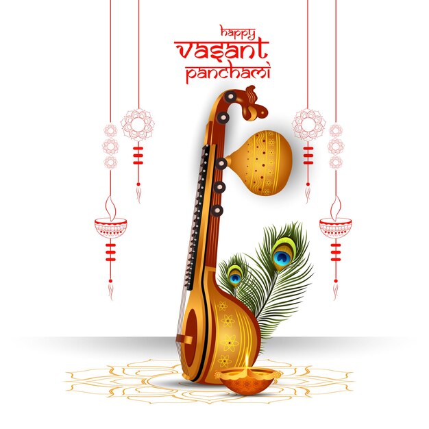 Happy Vasant Panchami Background. vector