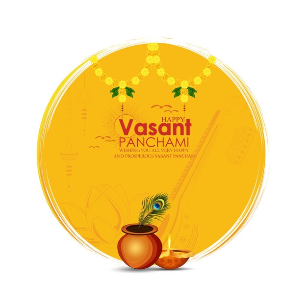 Happy Vasant Panchami Background. vector