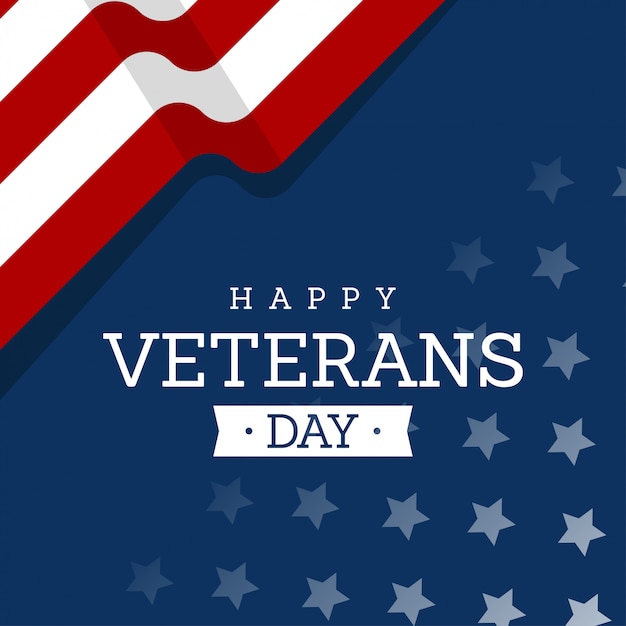 Happy veterans day greeting card