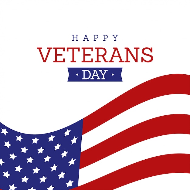 Happy veterans day greeting card