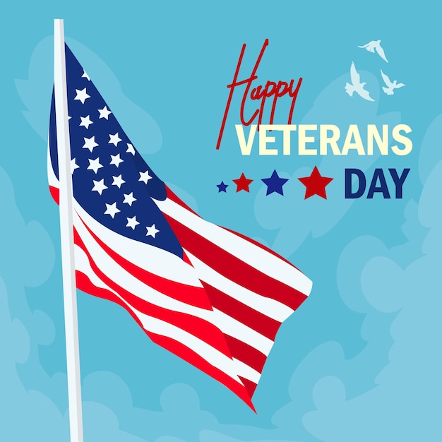 Happy veterans day poster