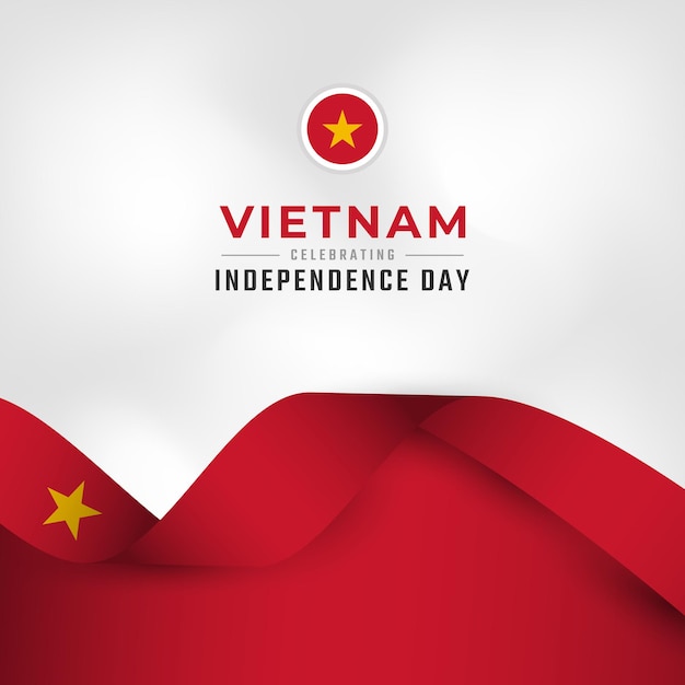 Happy Vietnam Independence Day September 2th Celebration Vector Design Illustration Templates