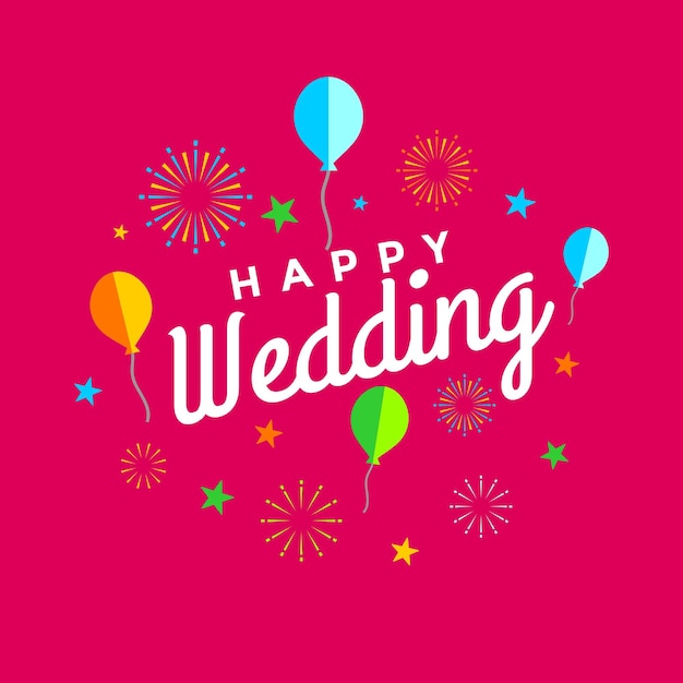 Happy Wedding Design Template Download