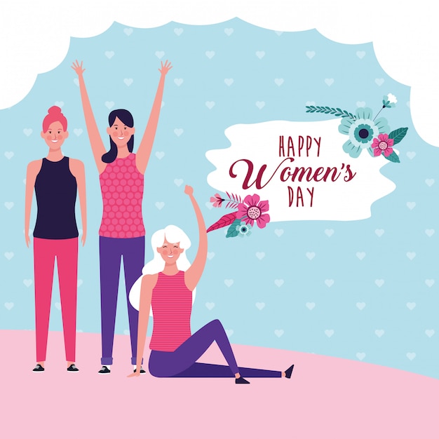 Happy women day card