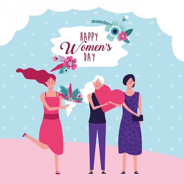 Happy women day card