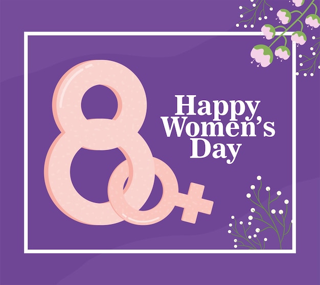 Happy women day card