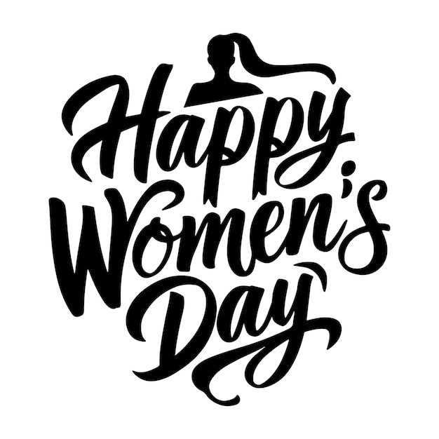 Vector happy women day stylish typography