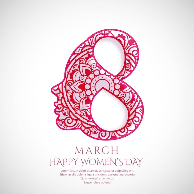 Happy Women's Day card celebration background illustration