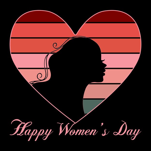 Happy Women s Day T-shirt Design Vector Illustration