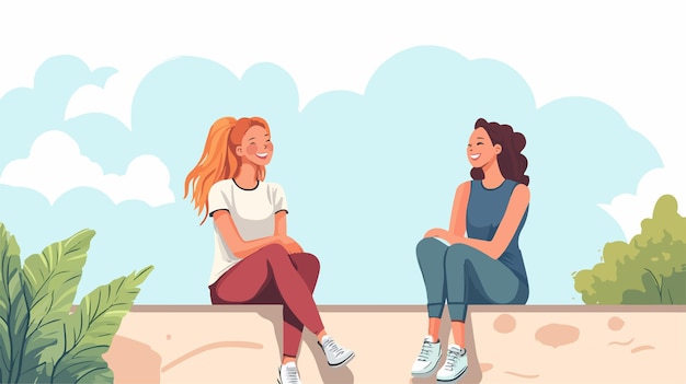 Happy Women Sitting Together at Retail Store