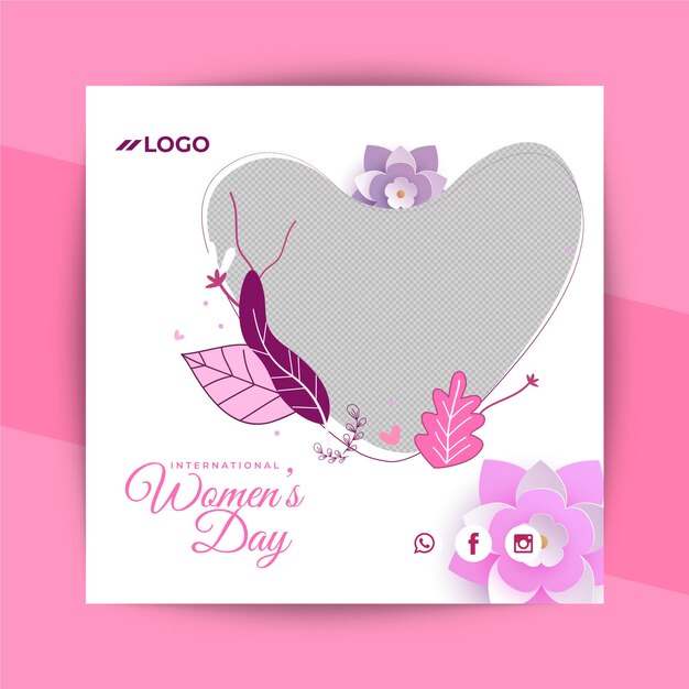 happy womens day floral illustration international womens day vector