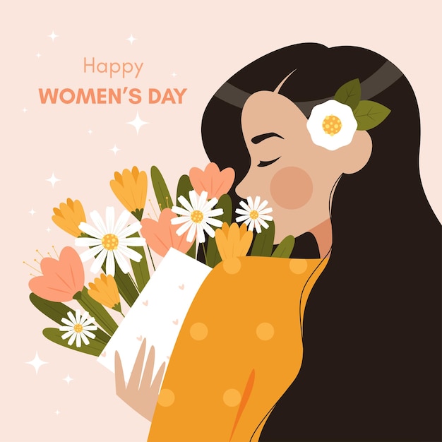 Happy womens day greeting card