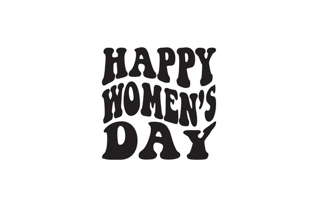 Vector happy womens day t-shirt