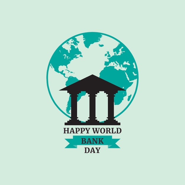 Happy World Bank Day Vector Illustration Suitable for background greeting card poster and banner