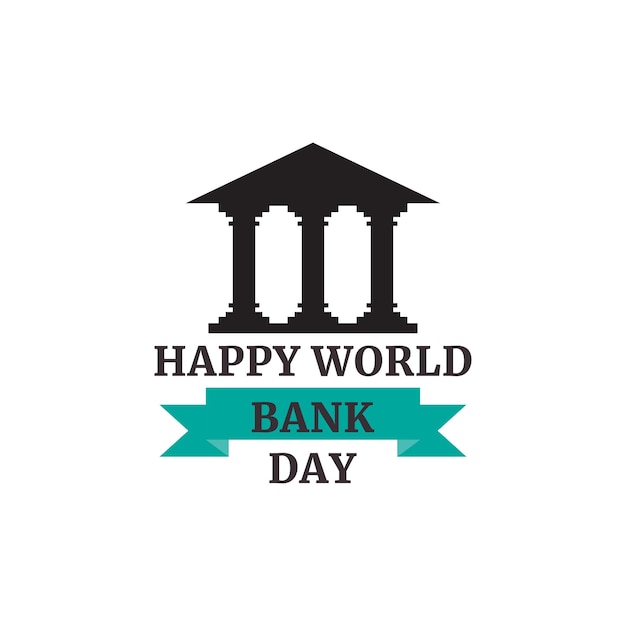 Happy World Bank Day Vector Illustration Suitable for background greeting card poster and banner