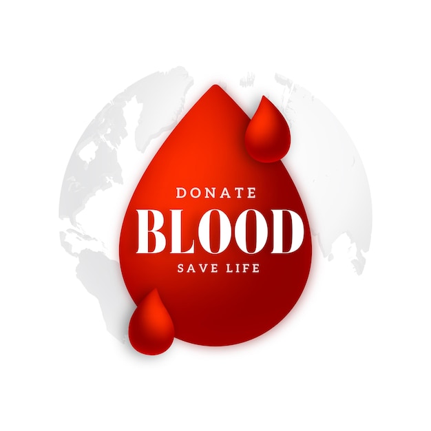 Happy World Blood Donor Day Red White Background Social Media Design Banner Free Vector