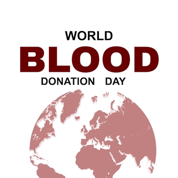 Happy World Blood Donor Day Red White Black Background Social Media Design Banner Free Vector