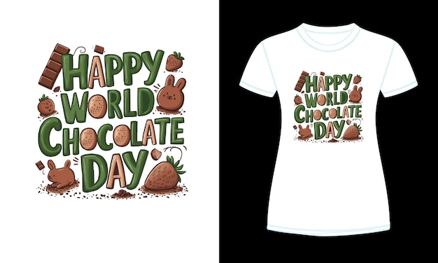 Happy World Chocolate day T shirt Design