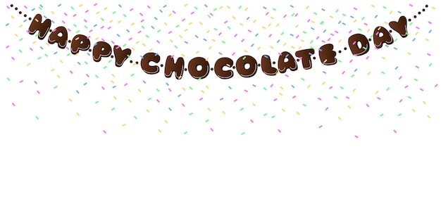 Vector happy world chocolate day