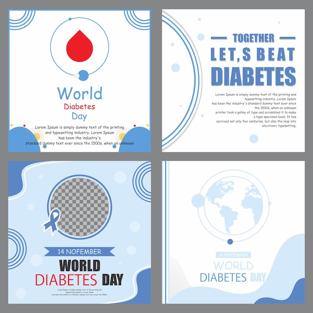 happy world diabetes day banner template