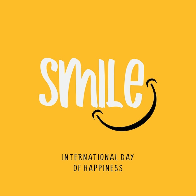 Happy world smile day banner Good mood Fun concept Smile icon illustration